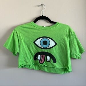 Psycho Rebel | Green Monster Crop Top